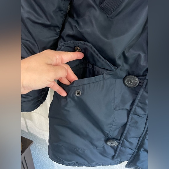 J. Crew Military Parka Jacket Navy Blue Sherpa Hood Size Small in a dark blue - Picture 4 of 16